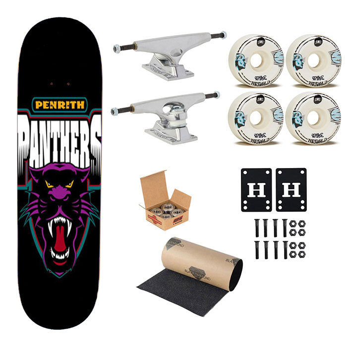 Penrith Panthers Black Skateboard Complete Board 8.0" X 31.75"