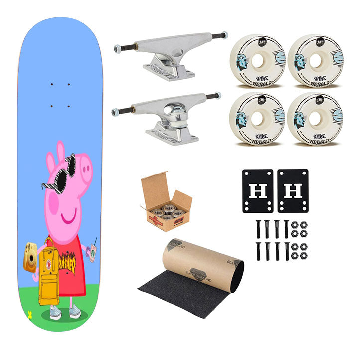 Peppa Pig Cool Hypebeast Vsco Girl Skateboard Complete Board 8.0" X 31.75"