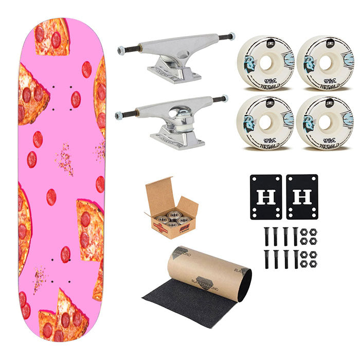 Pepperoni Lovers Pizza Pattern Skateboard Complete Board 8.0" X 31.75"