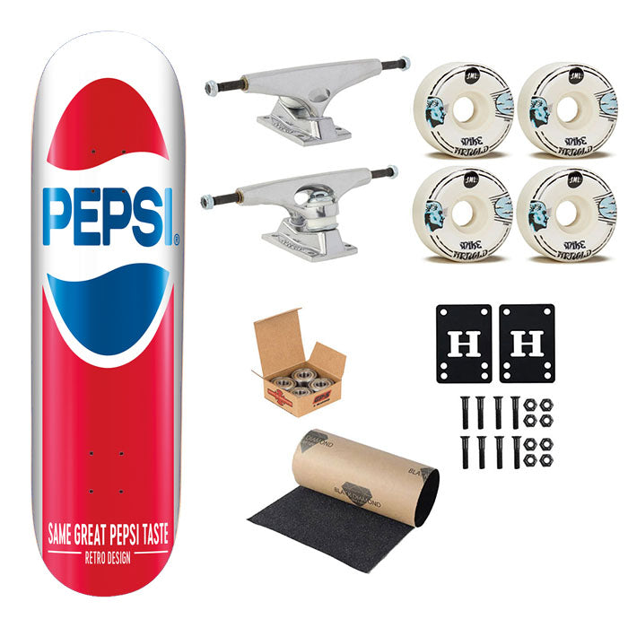 Pepsi Can Retro Classic Design Skateboard Complete Board 8.0" X 31.75"
