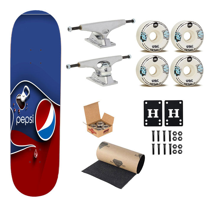 Pepsi Cans Logo Skateboard Complete Board 8.0" X 31.75"