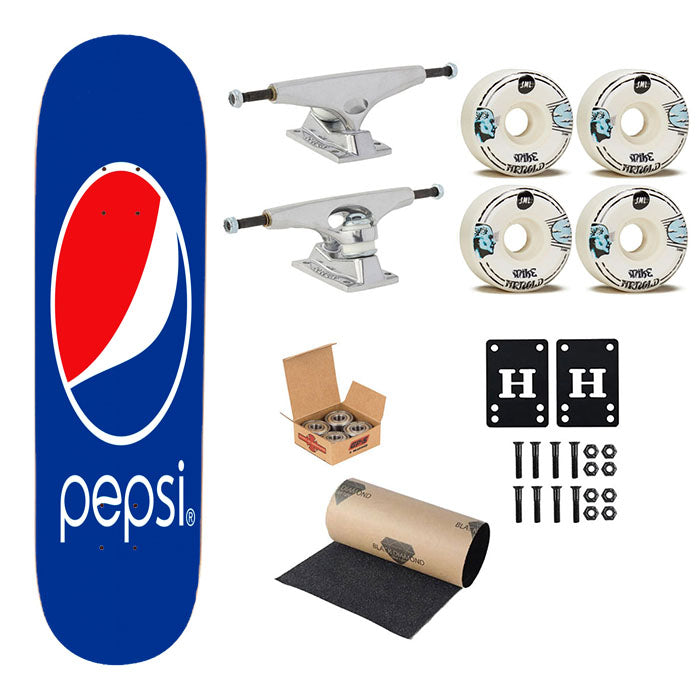 Pepsi Emblem Skateboard Complete Board 8.0" X 31.75"
