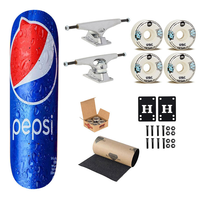 Pepsi Logo Skateboard Complete Board 8.0" X 31.75"