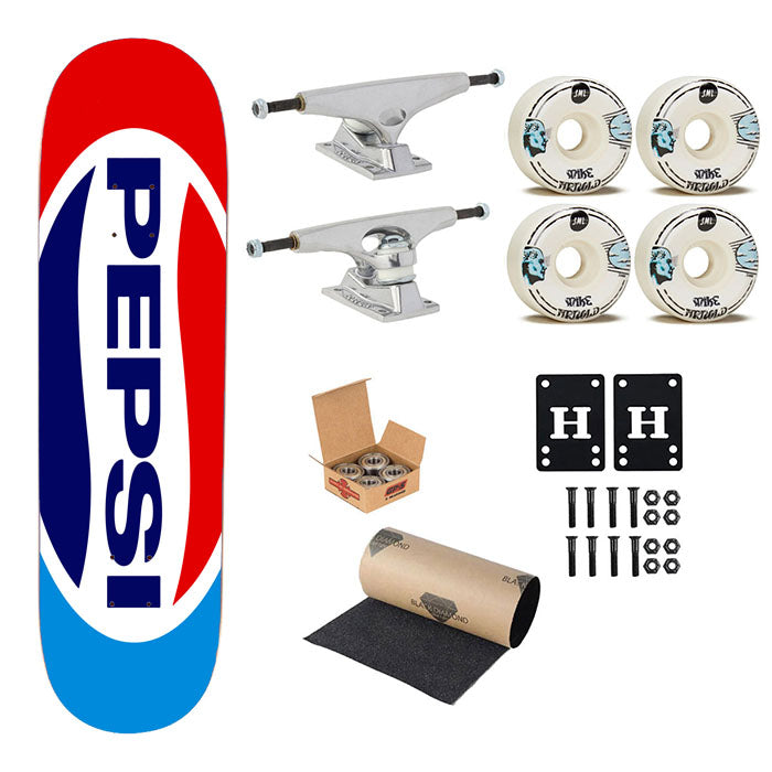 Pepsi Logo 1982 Skateboard Complete Board 8.0" X 31.75"
