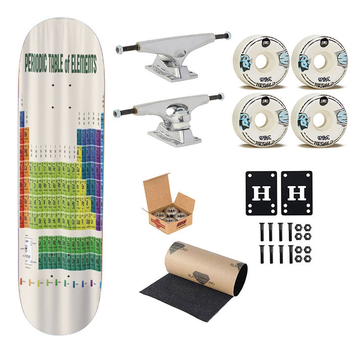 Periodic Table Skateboard Complete Board 8.0" X 31.75"