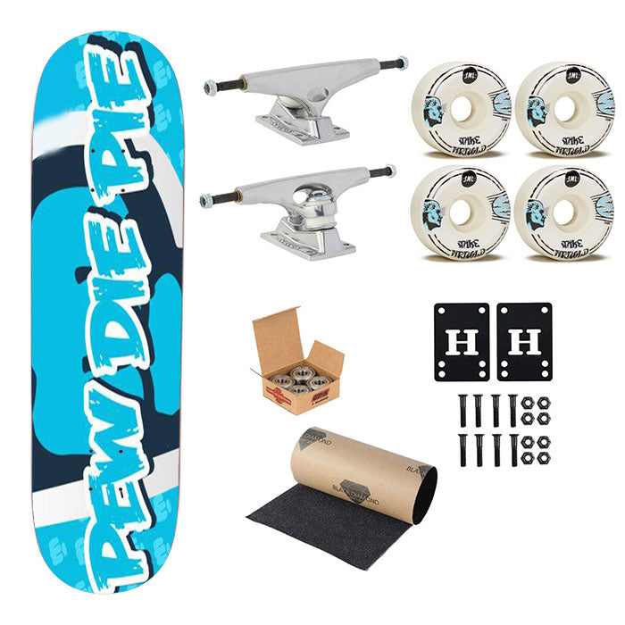 Pewdiepie Logo Skateboard Complete Board 8.0" X 31.75"