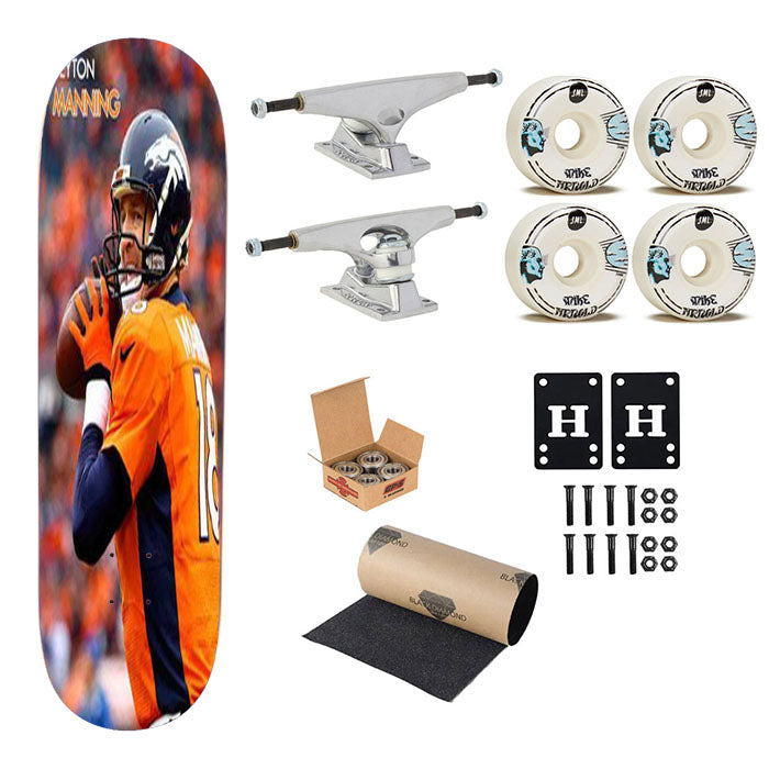 Peyton Manning Denver Broncos Skateboard Complete Board 8.0" X 31.75"