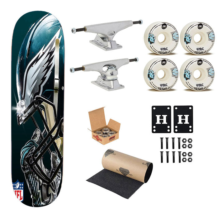 Philadelphia Eagles Nfl Helmet Skateboard Complete Board 8.0" X 31.75"