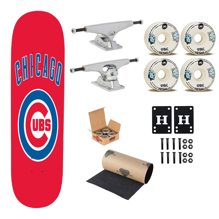 Photos Hd Chicago Cubs Skateboard Complete Board 8.0" X 31.75"