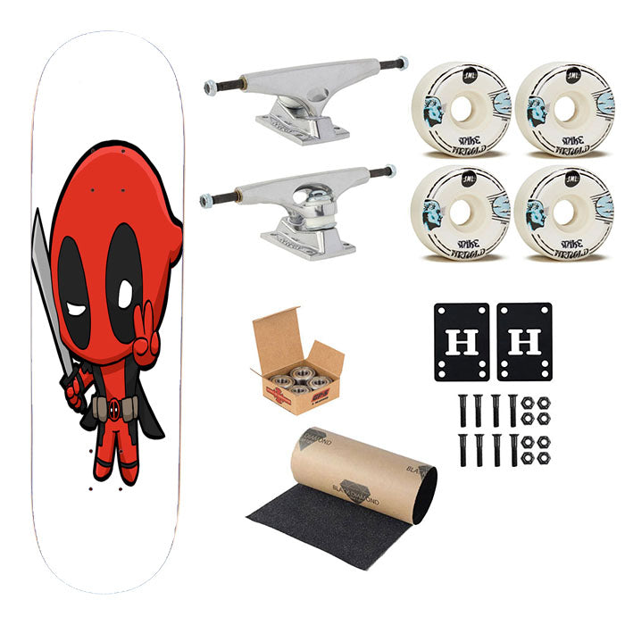 Piece Deadpool Chibi Funny Joke Skateboard Complete Board 8.0" X 31.75"