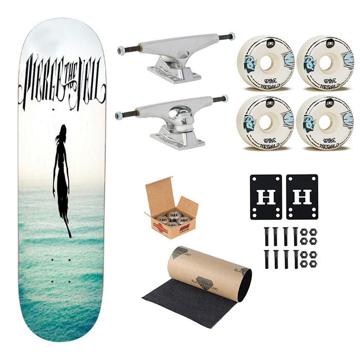 Pierce The Veil Sea Logo Skateboard Complete Board 8.0" X 31.75"
