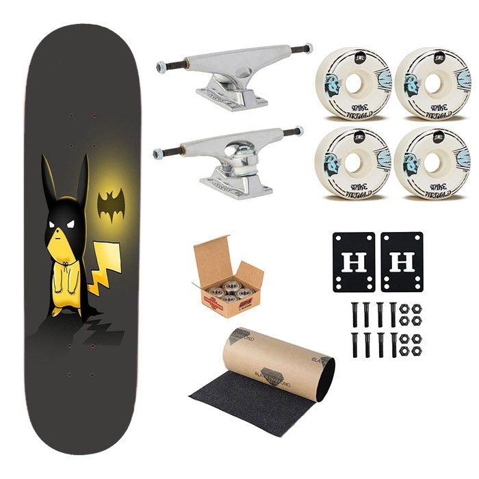 Pikachu Batman Wallpaper Skateboard Complete Board 8.0" X 31.75"
