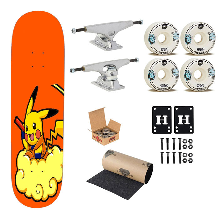 Pikachu Goku Dragon Ball Skateboard Complete Board 8.0" X 31.75"