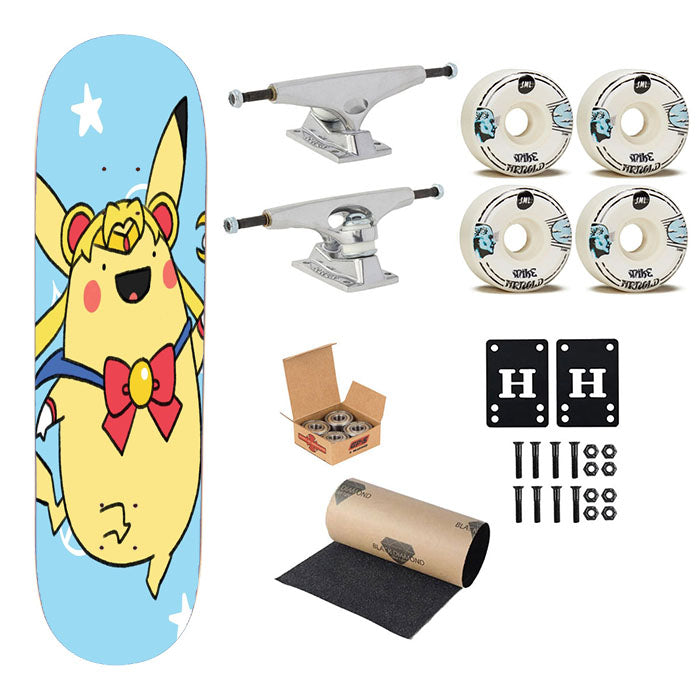 Pikachu Sailor Moon Skateboard Complete Board 8.0" X 31.75"