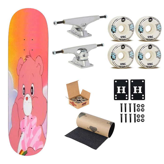 Pink Care Bear Cartoon Aesthetic Skateboard Complete Board 8.0" X 31.75"