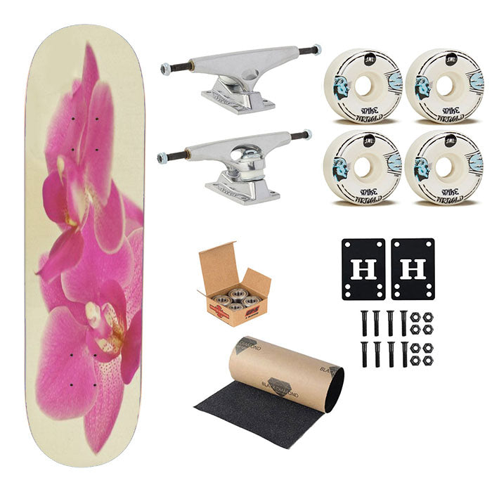 Pink Orchid Skateboard Complete Board 8.0" X 31.75"