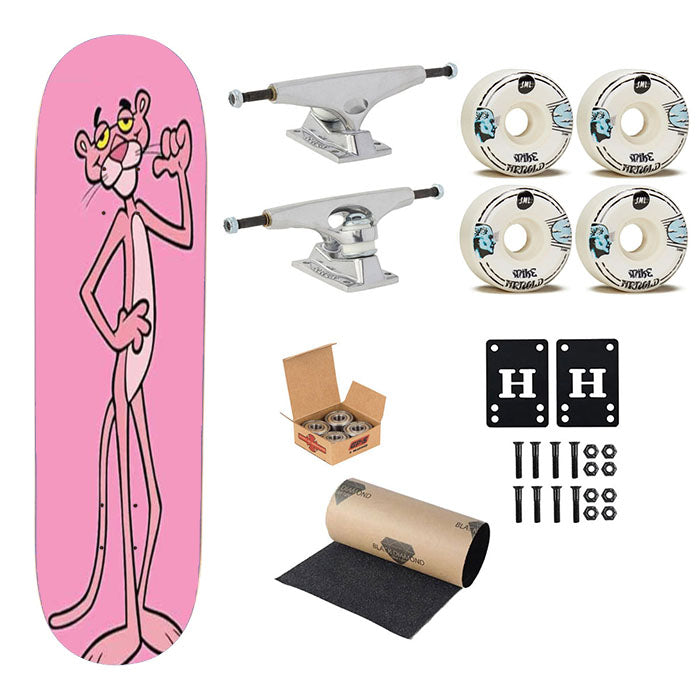 Pink Panther Taller Skateboard Complete Board 8.0" X 31.75"