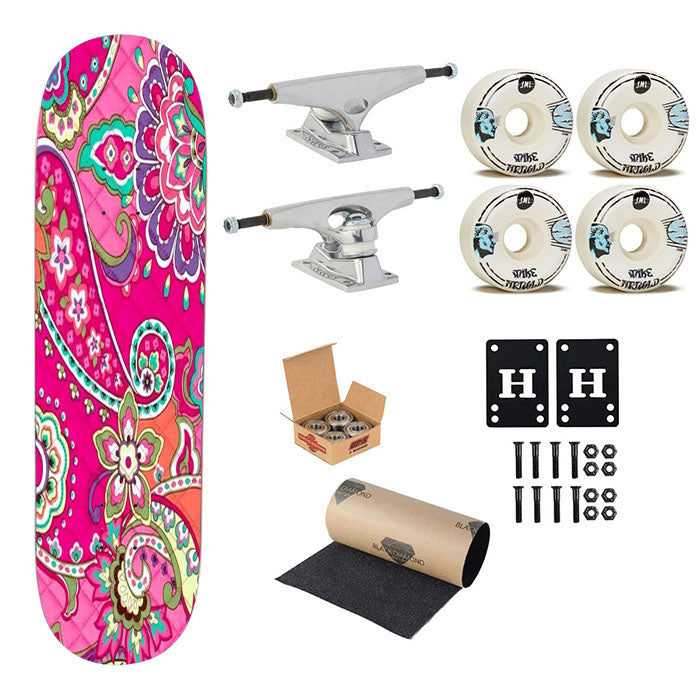 Pink Swirls Vera Bradley Skateboard Complete Board 8.0" X 31.75"