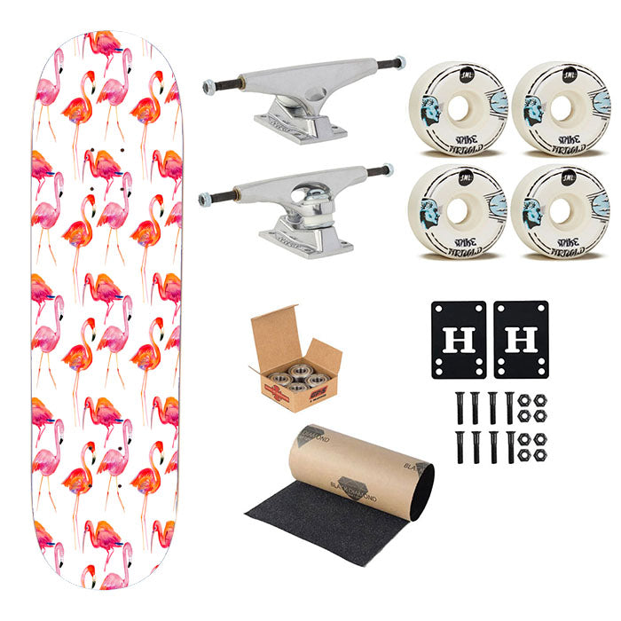 Pinky Pattern Flamingo Kate Spade Skateboard Complete Board 8.0" X 31.75"