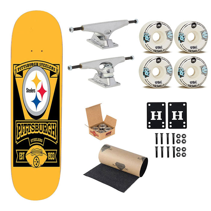 Pittsburgh Steelers 1933 Skateboard Complete Board 8.0" X 31.75"