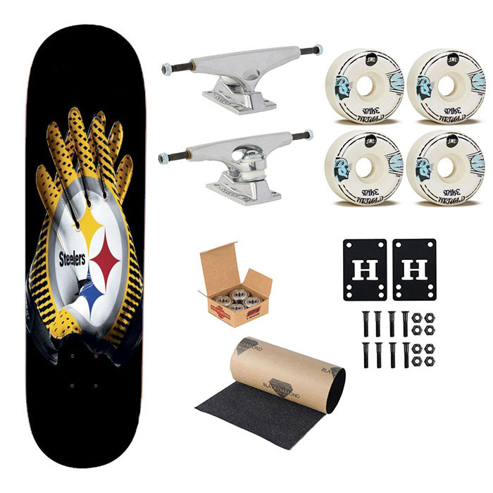 Pittsburgh Steelers 4 Skateboard Complete Board 8.0" X 31.75"
