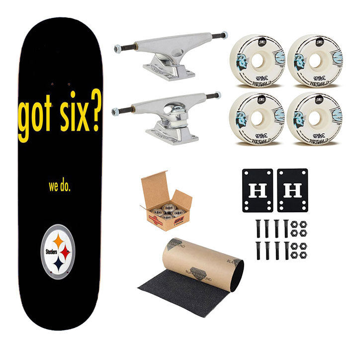 Pittsburgh Steelers Football Skateboard Complete Board 8.0" X 31.75"