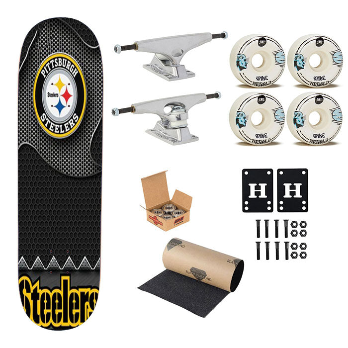 Pittsburgh Steelers Football 3 Skateboard Complete Board 8.0" X 31.75"