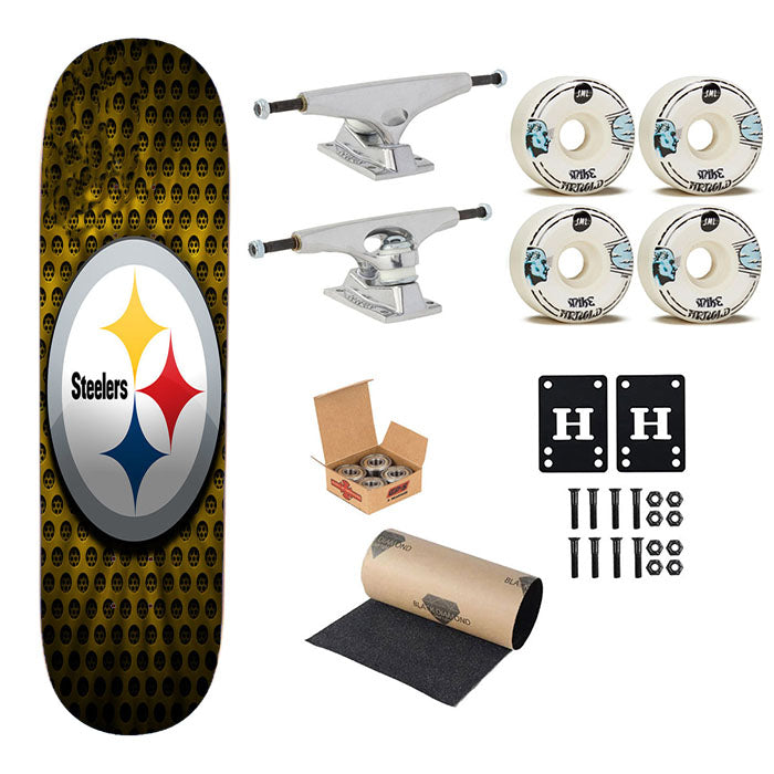 Pittsburgh Steelers Logo Nfl Skateboard Complete Board 8.0" X 31.75"