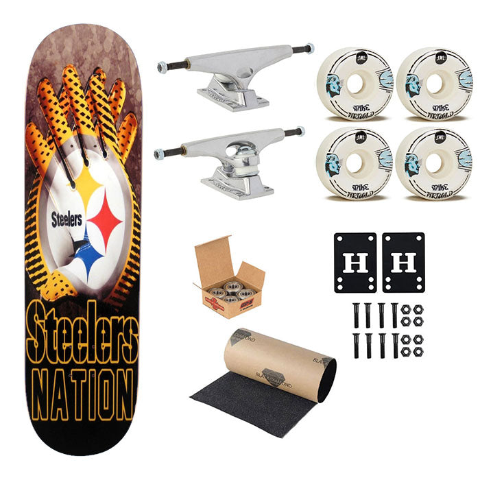 Pittsburgh Steelers Nfl Skateboard Complete Board 8.0" X 31.75"