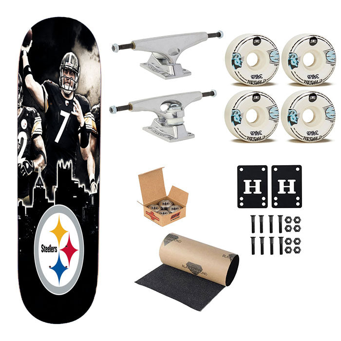 Pittsburgh Steelers Nfl Team Colors Arch Logo Skateboard Complete Board 8.0" X 31.75"