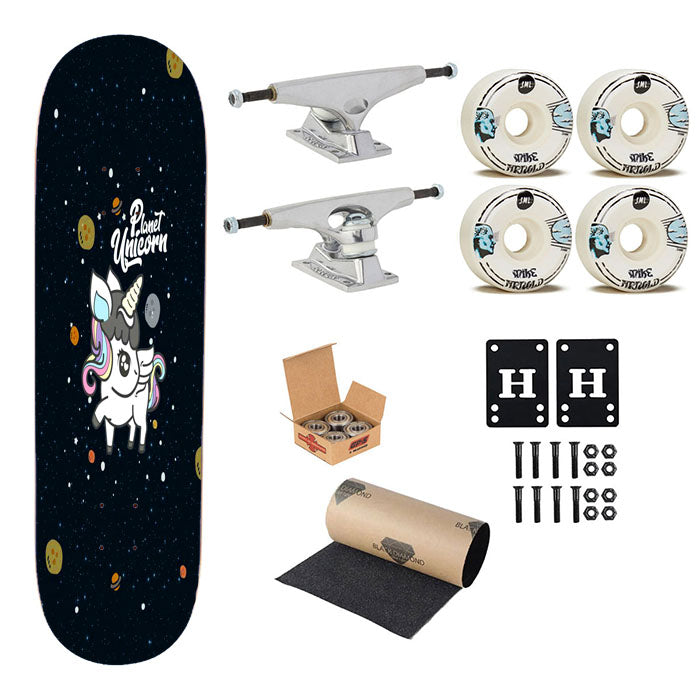 Planet Unicorn Skateboard Complete Board 8.0" X 31.75"