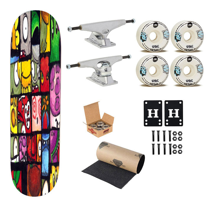 Plants Vs Zombies Cartoon Wallpaper Skateboard Complete Board 8.0" X 31.75"