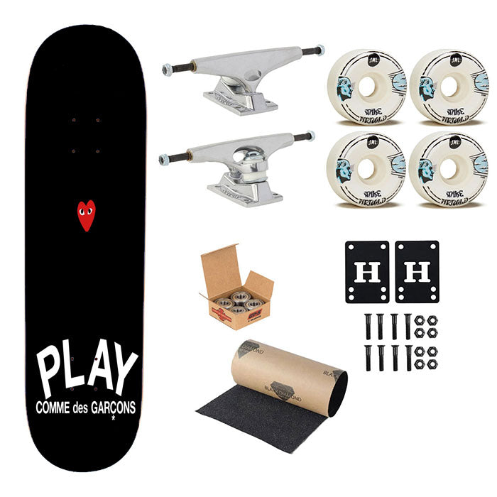 Play Comme Des Garcons Wallpaper Skateboard Complete Board 8.0" X 31.75"