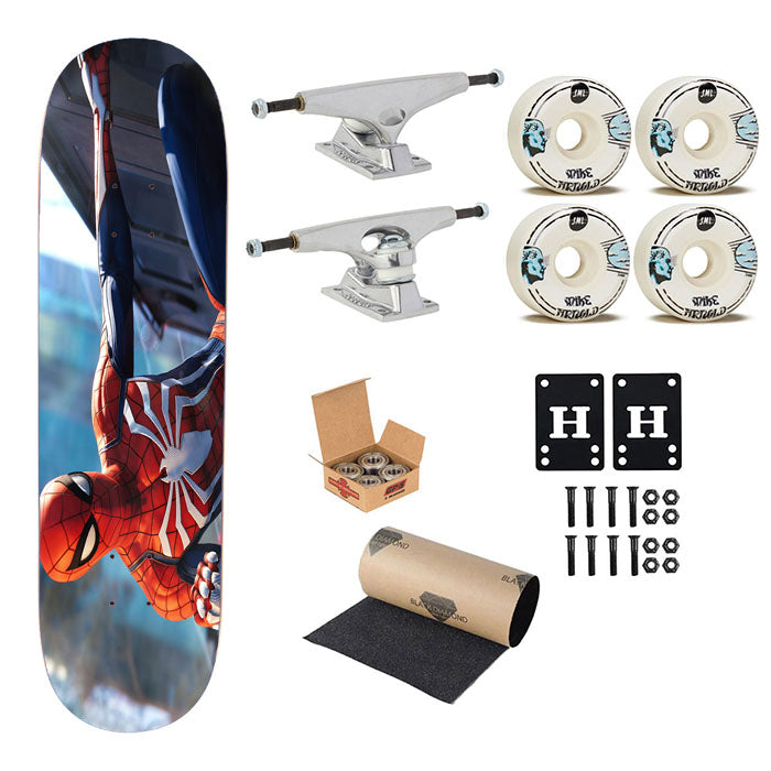 Playstation 4 Spiderman Character Skateboard Complete Board 8.0" X 31.75"