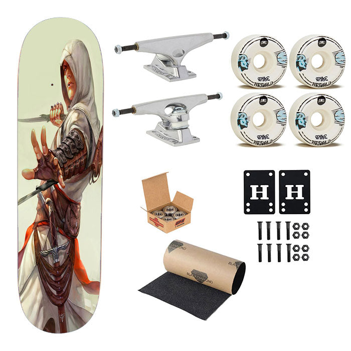 Playstation The Assassins Creed Knife Skateboard Complete Board 8.0" X 31.75"