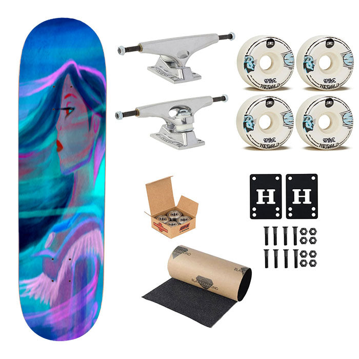 Pocahontas Paint Skateboard Complete Board 8.0" X 31.75"