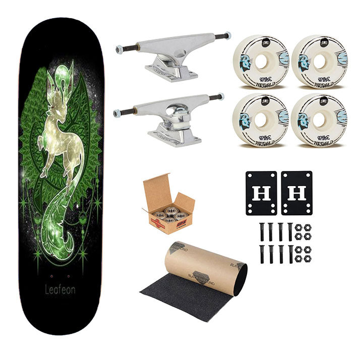 Pokemon Evee Evolution Leafeon Skateboard Complete Board 8.0" X 31.75"