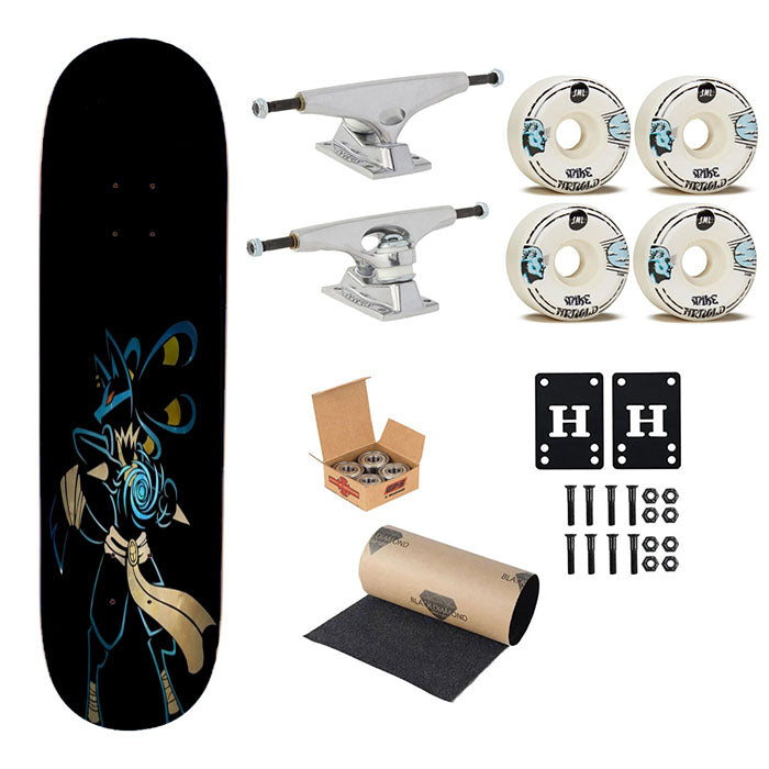 Pokemon Lucario Night Silhouette Skateboard Complete Board 8.0" X 31.75"