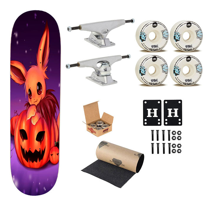 Pokemon Night Halloween Skateboard Complete Board 8.0" X 31.75"