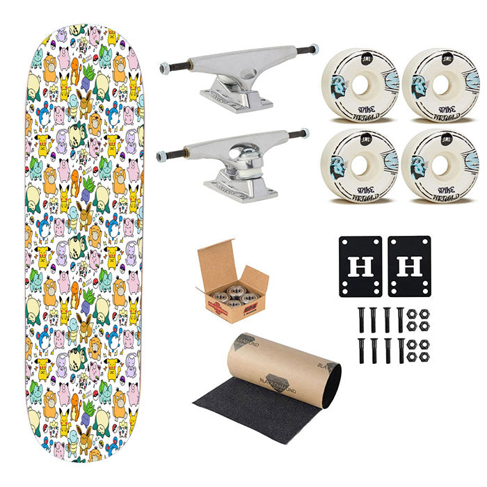 Pokemon Pattern Skateboard Complete Board 8.0" X 31.75"