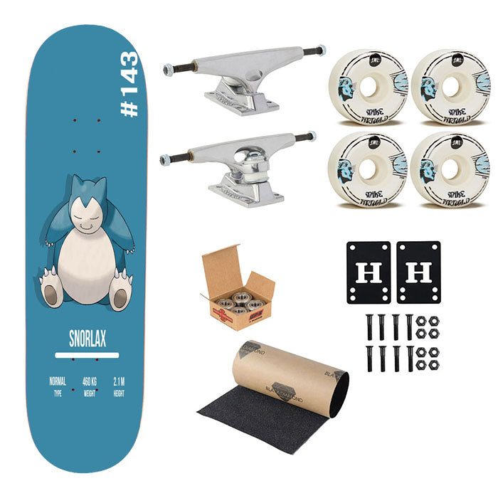 Pokemon Snorlax Skateboard Complete Board 8.0" X 31.75"