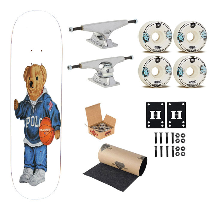 Polo Bear Skateboard Complete Board 8.0" X 31.75"