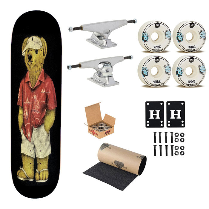 Polo Bear Beach Shirt Skateboard Complete Board 8.0" X 31.75"
