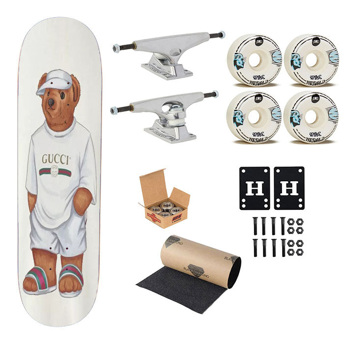 Polo Bear Hype Shirt Skateboard Complete Board 8.0" X 31.75"