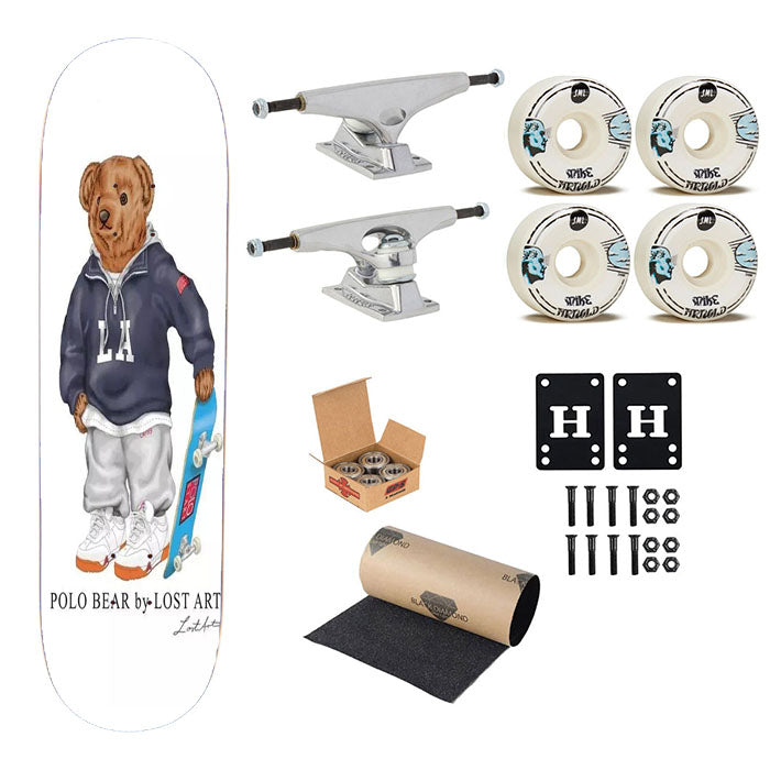 Polo Bear Skate Skateboard Complete Board 8.0" X 31.75"