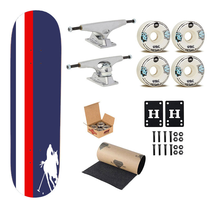 Polo Line Sport Horse Racing Skateboard Complete Board 8.0" X 31.75"