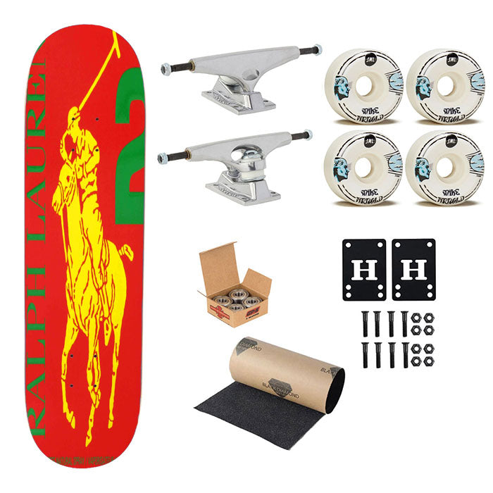 Polo Ralph Lauren Big Pony Red P Skateboard Complete Board 8.0" X 31.75"