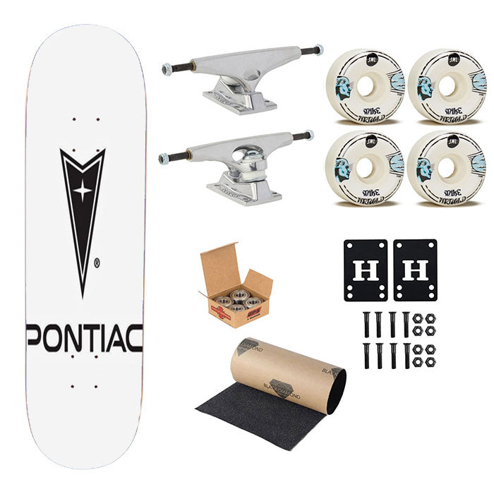 Pontiac Car Logo Skateboard Complete Board 8.0" X 31.75"