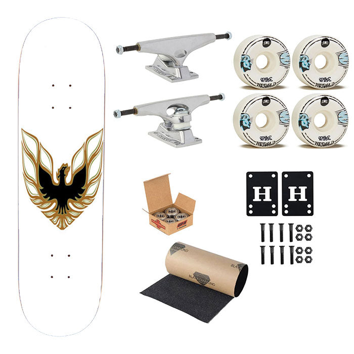 Pontiac Firebird Gold Skateboard Complete Board 8.0" X 31.75"