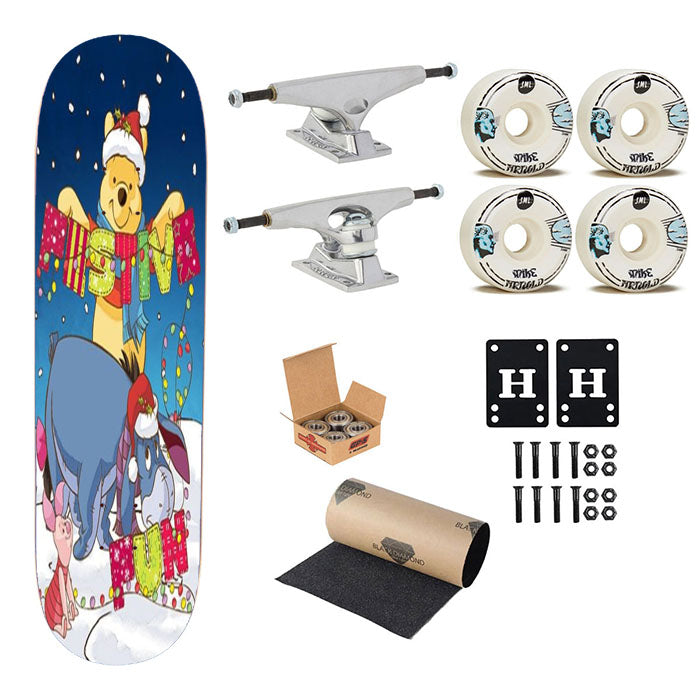 Pooh And Friends Festive Fun Skateboard Complete Board 8.0" X 31.75"